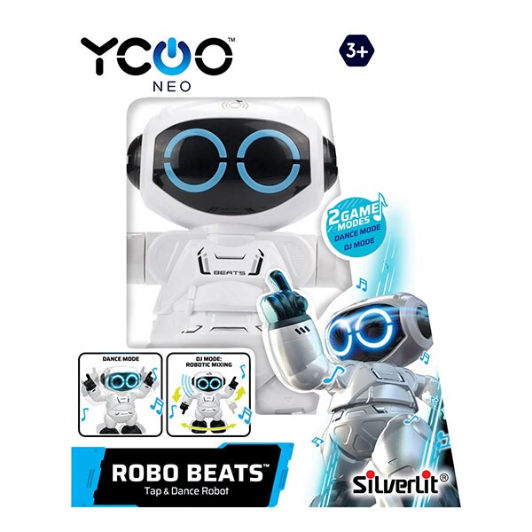 Robot interactiv AS Silverlit Ycoo 7530-88587, 3 ani+, alb-negru