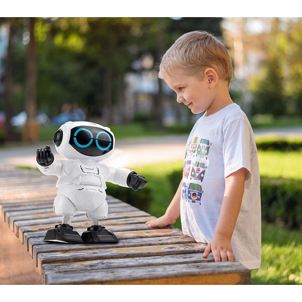 Robot interactiv AS Silverlit Ycoo 7530-88587, 3 ani+, alb-negru