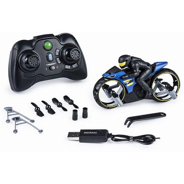 Motocicleta cu radiocomanda AIRHOGS 6046196, 8 ani+, negru-albastru