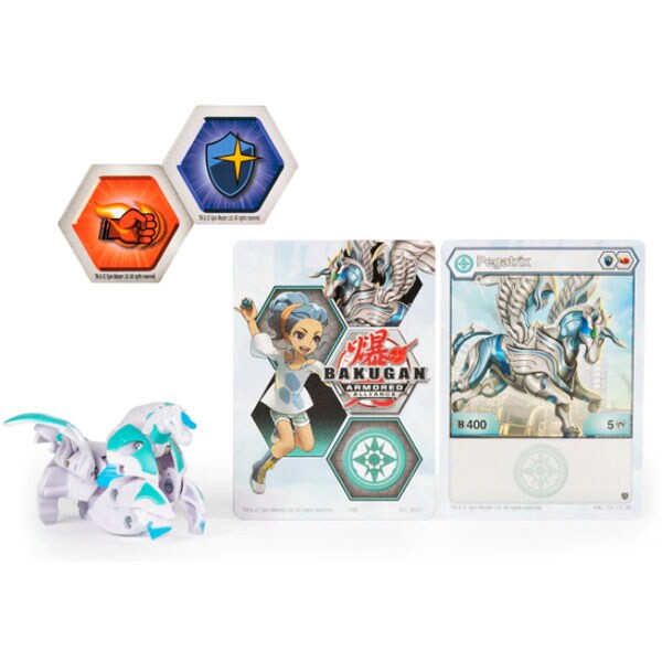 Figurina BAKUGAN S2 Armored Alliance - Pegatrix 6055868_20122447, 6 ani+, alb-verde