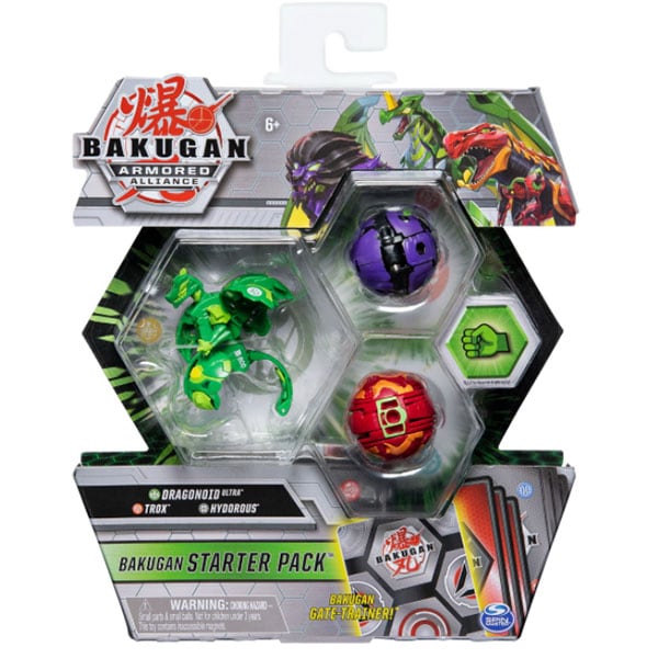 Set figurine BAKUGAN S2 Armored Alliance - Starter Pack, Trox, Hydorous si Dragonoid Ultra 6055886_20122474, 6 ani+, multicolor