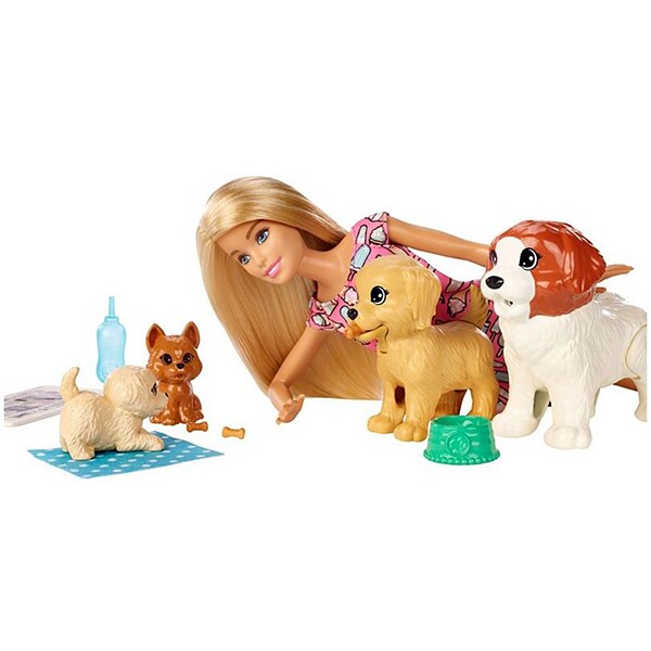 Papusa BARBIE Doggy Daycare MTFXH08, 3 ani+, multicolor 