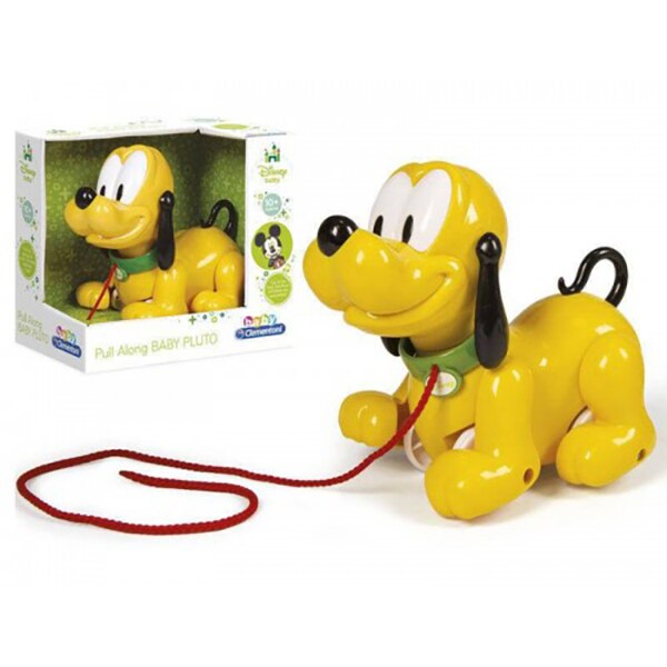 Jucarie de tras CLEMENTONI Pluto CL14981, 10 luni+, galben-negru