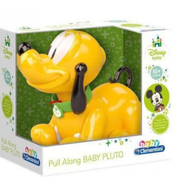 Jucarie de tras CLEMENTONI Pluto CL14981, 10 luni+, galben-negru