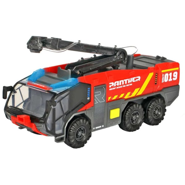 Masina de pompieri DICKIE Airport Fire Fighter 203714012038, 3 ani+, rosu-gri