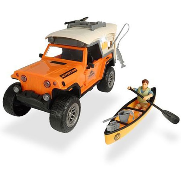 Set camping masinuta si barca cu sunet si lumini DICKIE 203835004, 3 ani+, multicolor