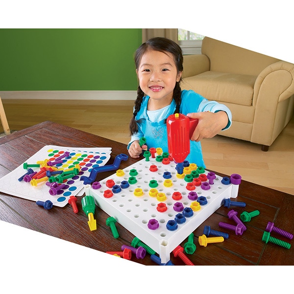 Jucarie EDUCATIONAL INSIGHTS Bormasina Magica EI-4112, 3 - 5 ani, 120 piese, multicolor 
