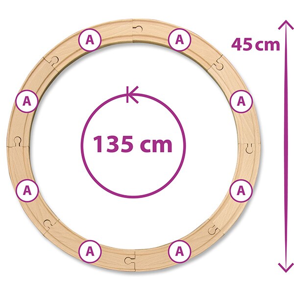 Joc constructie EICHHORN Tren si sina circulata 100001260, 3 ani+, 20 piese