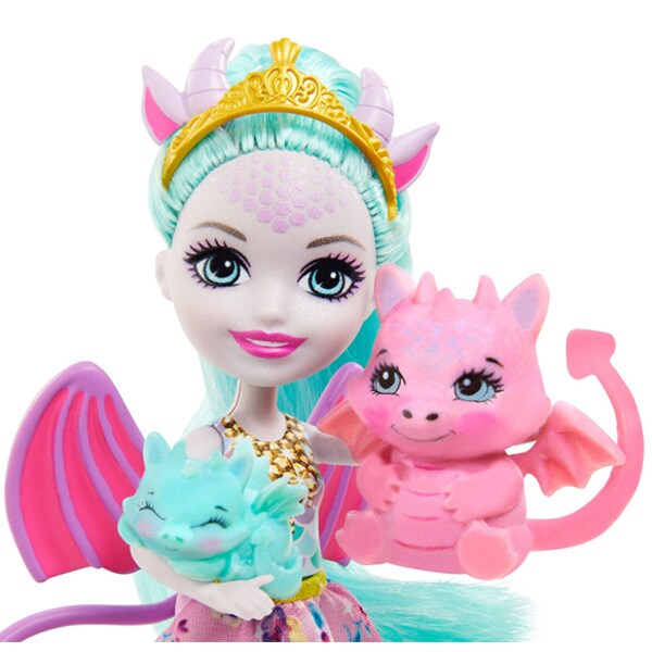 Papusa ENCHANTIMALS Familia dragonilor MTGYJ09, 4 ani+, multicolor