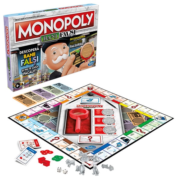 Joc de societate MONOPOLY Banii falsi F2674, 8 ani+, 2-6 jucatori