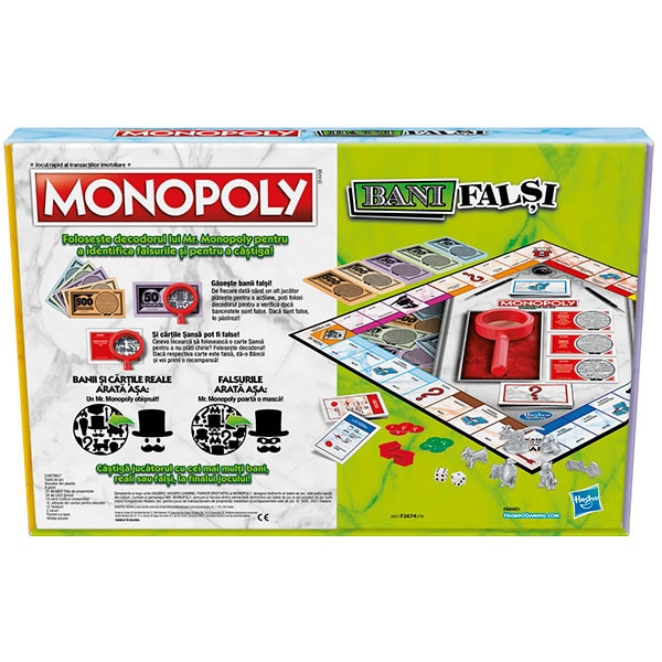 Joc de societate MONOPOLY Banii falsi F2674, 8 ani+, 2-6 jucatori