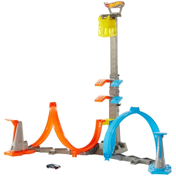 Pista cu masinuta HOT WHEELS Loop&Launch Track MTGRW39, 5 ani+, multicolor
