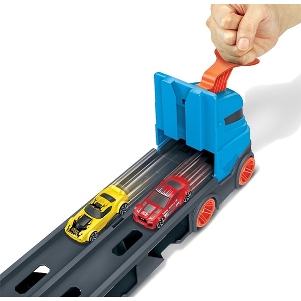 Set masinuta HOT WHEELS 2in1 Transporter City Speedway MTGVG37, 4 ani+, multicolor