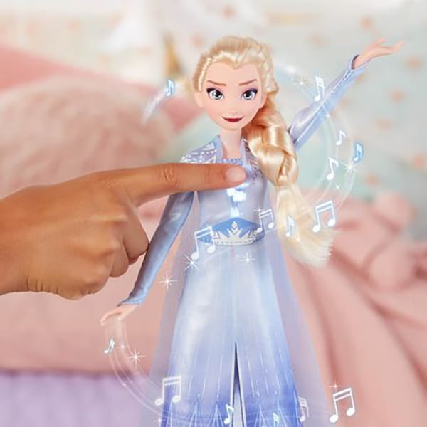 Papusa FROZEN Disney II Elsa cu lumini si sunete E6852, 3 ani+, bleu-albastru 
