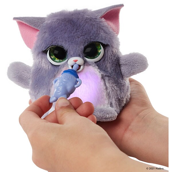 Jucarie interactiva FURREAL Fuzzalots pisicuta F1779_F1925, 4 ani+, mov-roz