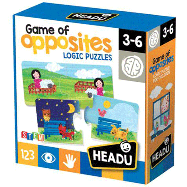 Puzzle HEADU S.T.E.M. - Jocul lucrurilor opuse HE20805, 3 ani+, 32 piese