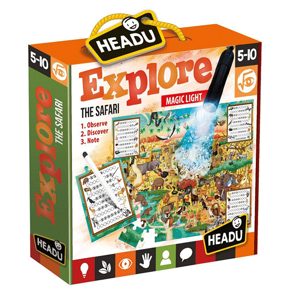 Puzzle HEADU S.T.E.M. - Explorati Safari HE21420, 5 ani+, 70 piese