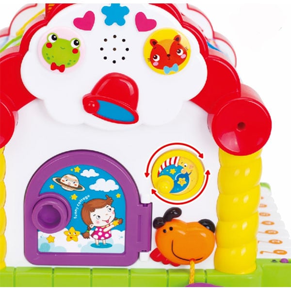 Jucarie interactiva HOLA Casuta cu forme, lumini si sunete 739, 18 luni+, multicolor