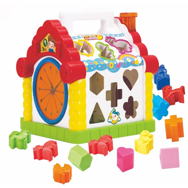 Jucarie interactiva HOLA Casuta cu forme, lumini si sunete 739, 18 luni+, multicolor