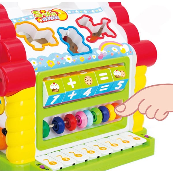 Jucarie interactiva HOLA Casuta cu forme, lumini si sunete 739, 18 luni+, multicolor