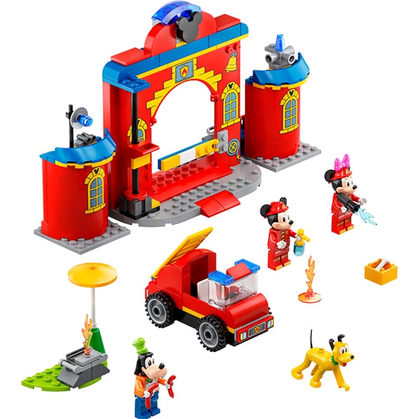 LEGO Mickey and Friends: Statia si camionul de pompieri ale lui Mickey 10776, 4 ani+, 144 piese