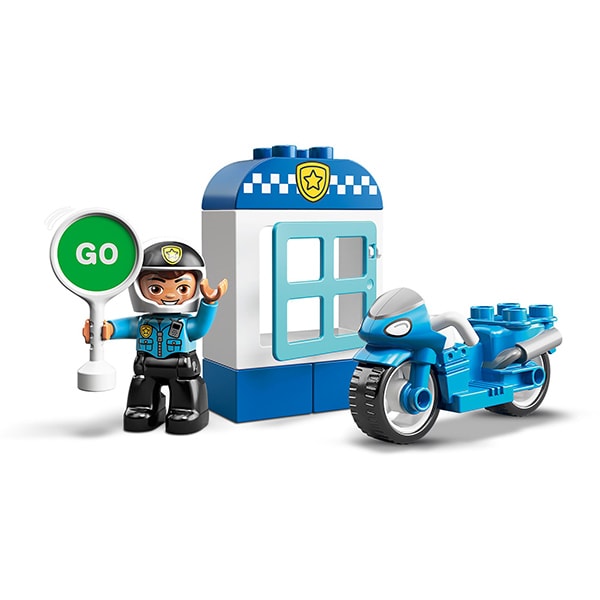 LEGO DUPLO: Motocicleta de politie 10900, 2 ani+, 8 piese