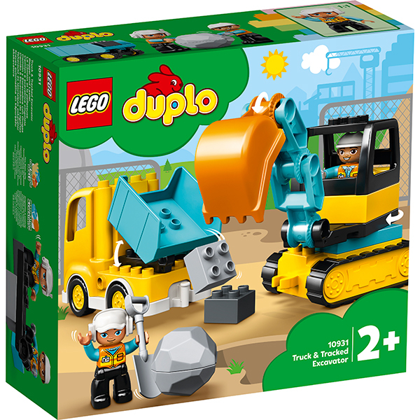 LEGO Duplo: Camion si excavator pe senile 10931, 2 ani+, 20 piese