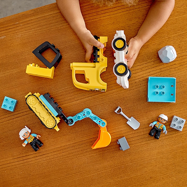 LEGO Duplo: Camion si excavator pe senile 10931, 2 ani+, 20 piese