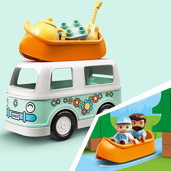 LEGO DUPLO: Aventura cu rulota de vacanta a familiei 10946, 2 ani+, 30 piese