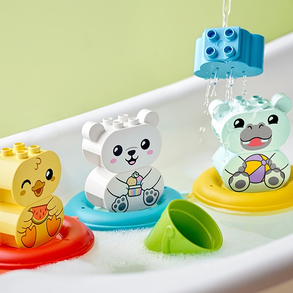LEGO Duplo: Tren cu animale plutitoare 10965, 18 luni+, 14 piese