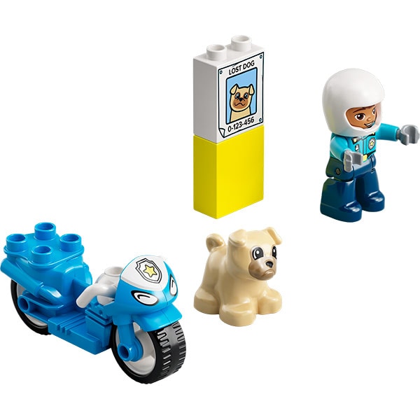 LEGO Duplo: Motocicleta de politie pentru salvare 10967, 2 ani+, 5 piese