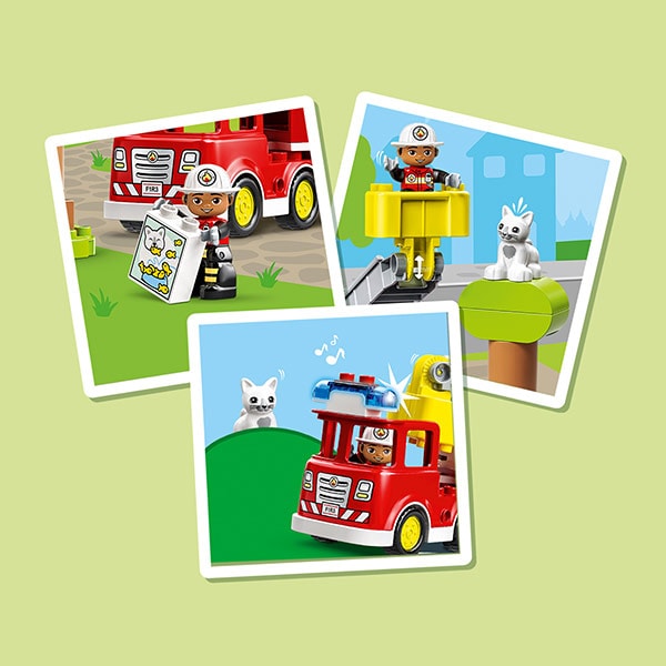 LEGO Duplo: Camion de pompieri pentru salvare 10969, 2 ani+, 21 piese