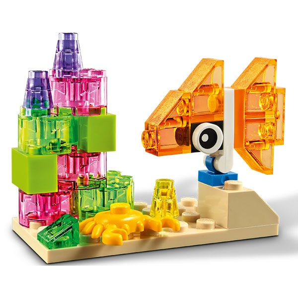 LEGO Classic: Caramizi transparente creative 11013, 4 ani+, 500 piese