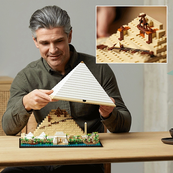 LEGO Architecture: Marea piramida din Giza 21058, 18 ani+, 1476 piese
