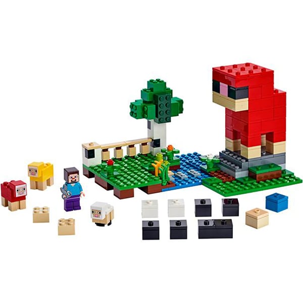 LEGO Minecraft: Ferma de lana 21153, 7 ani+, 260 piese