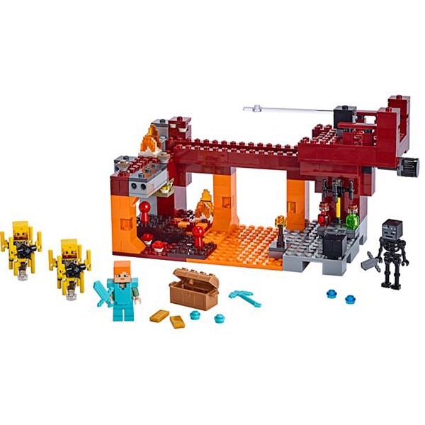 LEGO Minecraft: Podul Flacarilor 21154, 8 ani+, 372 piese