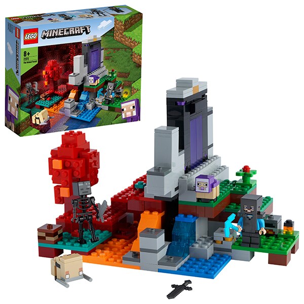 LEGO Minecraft: Portalul ruinat 21172, 8 ani+, 316 piese