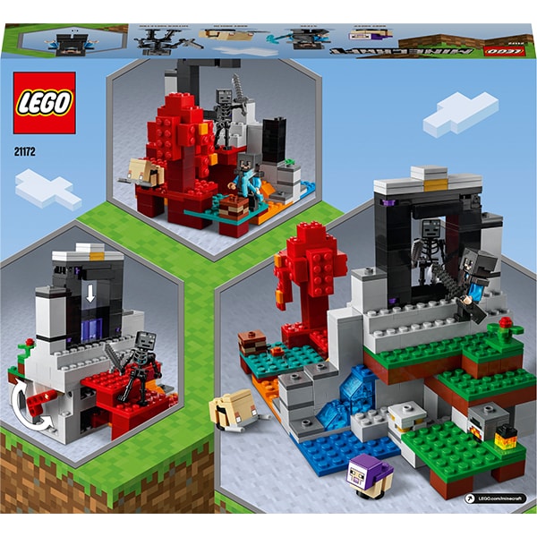 LEGO Minecraft: Portalul ruinat 21172, 8 ani+, 316 piese