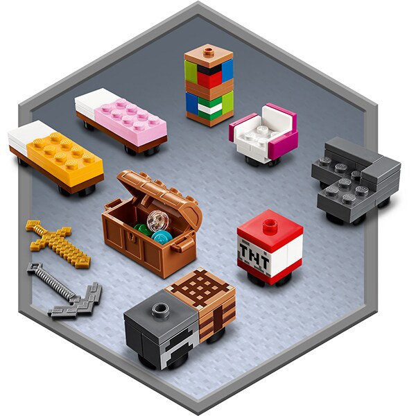 LEGO Minecraft: Casuta din copac 21174, 9 ani+, 909 piese
