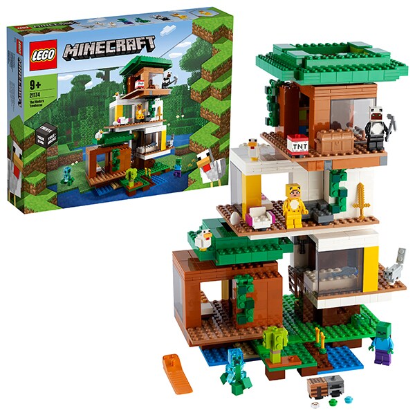 LEGO Minecraft: Casuta din copac 21174, 9 ani+, 909 piese