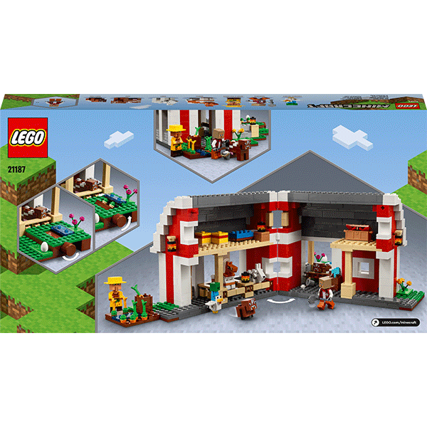 LEGO Minecraft: Hambarul rosu 21187, 9 ani+, 799 piese