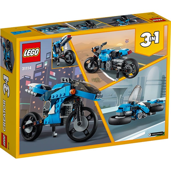 LEGO Creator: Super motocicleta 31114, 8 ani+, 236 piese