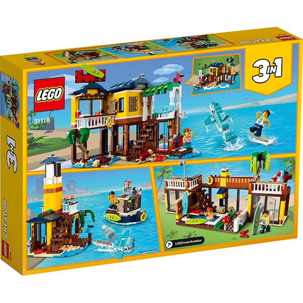 LEGO Creator: Casa de pe plaja a surferilor 31118, 8 ani+, 564 piese