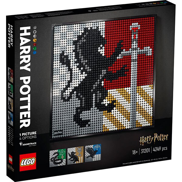 LEGO Art: Harry Potter Hogwarts Crests 31201, 18 ani+, 4249 piese