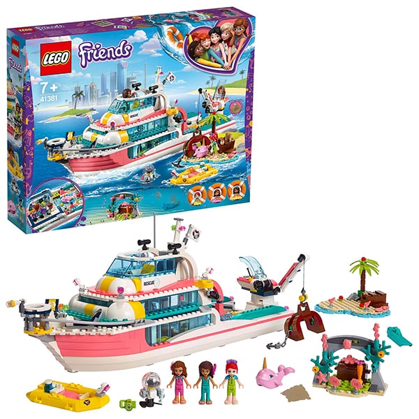 LEGO Friends: Barca pentru misiuni de salvare 41381, 7 ani+, 602 piese