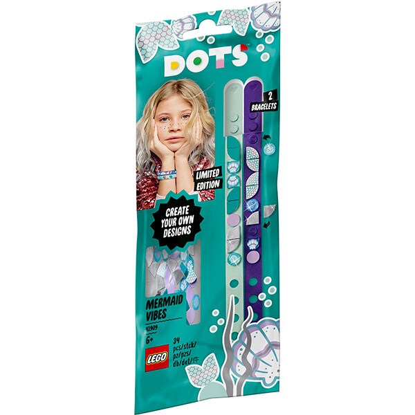 LEGO Dots: Bratari Fantezii marine 41909, 6 ani+, 34 piese