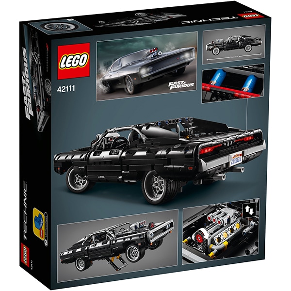 LEGO Technic: Dom's Dodge Charger 42111, 10 ani+, 1077 piese