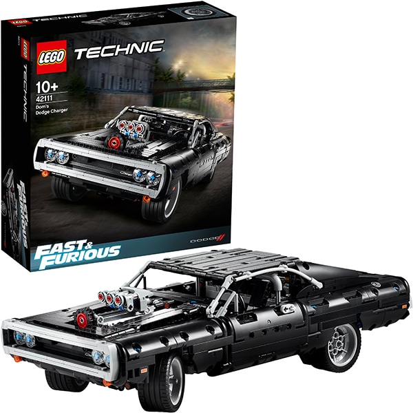 LEGO Technic: Dom's Dodge Charger 42111, 10 ani+, 1077 piese