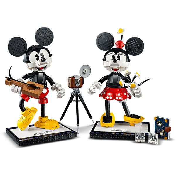 LEGO Disney: Personaje construibile Mickey Mouse si Minnie Mouse 43179, 18 ani+, 1739 piese