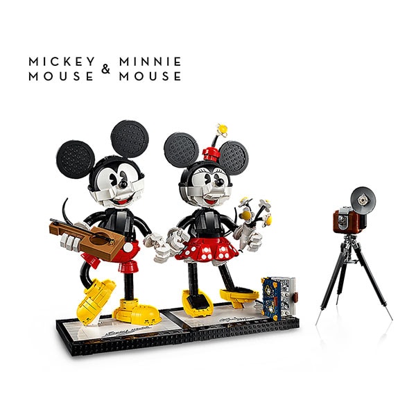 LEGO Disney: Personaje construibile Mickey Mouse si Minnie Mouse 43179, 18 ani+, 1739 piese